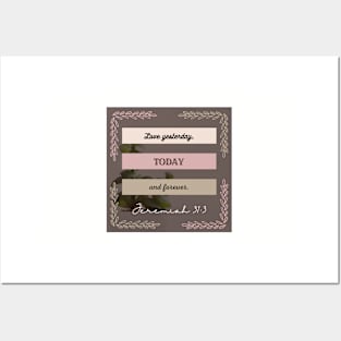 BIBLE VERSE JEREMIAH 31:3 LOVE YESTERDAY, TODAY AND FOREVER. Posters and Art